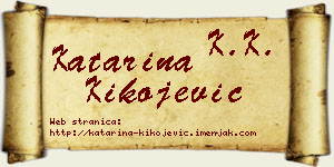 Katarina Kikojević vizit kartica